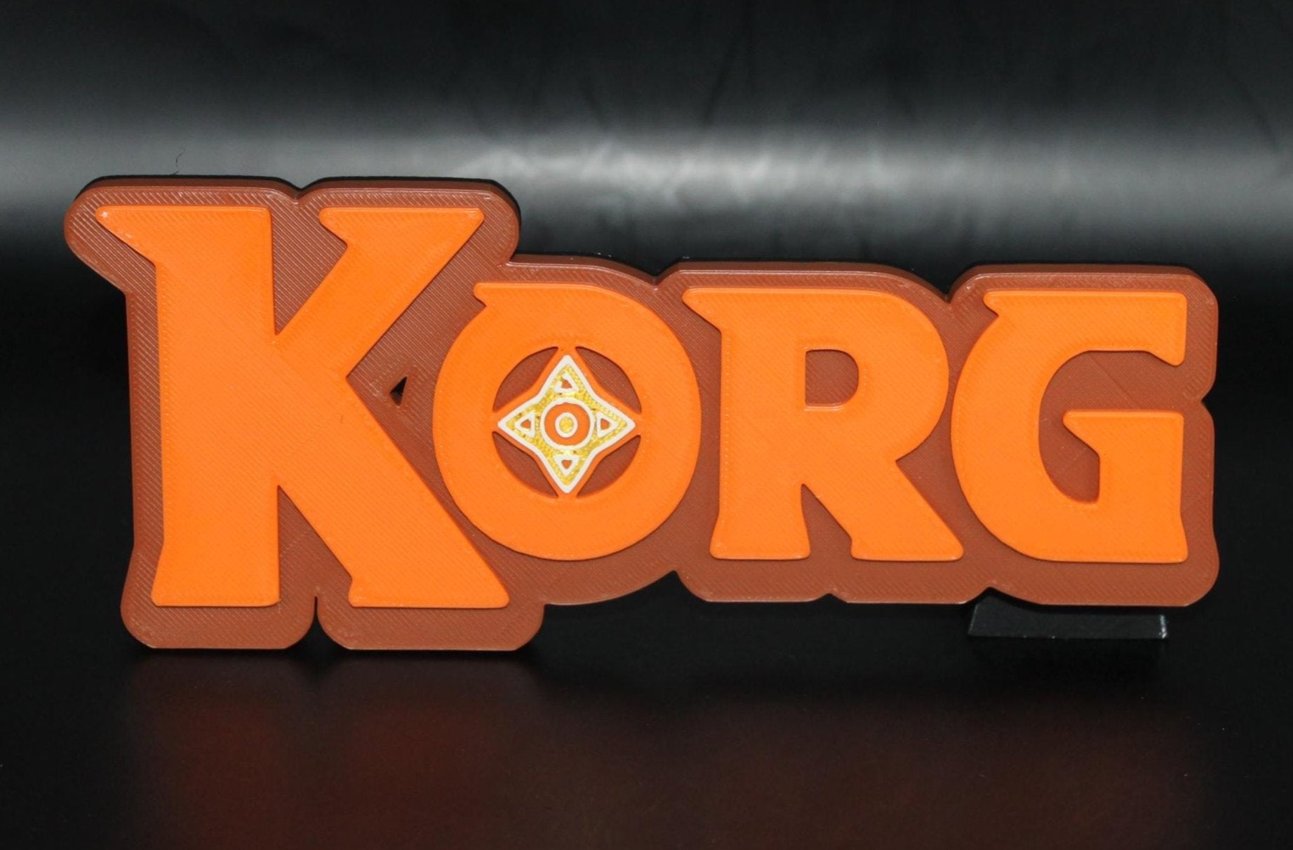 Korg 3D printed Comic Logo Art