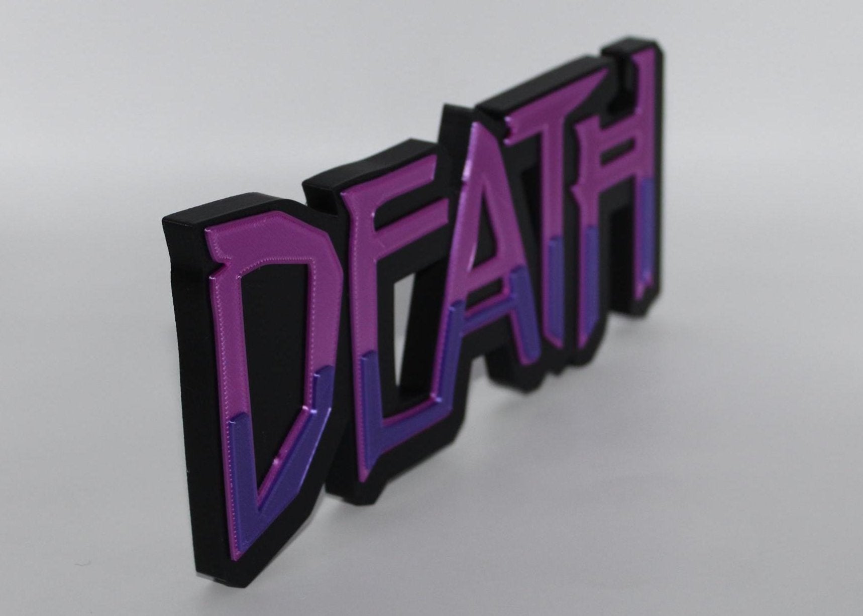 Death 3D printed Comic Logo Art