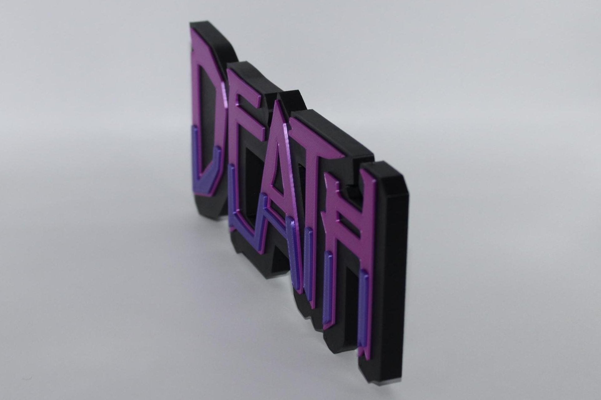 Death 3D printed Comic Logo Art