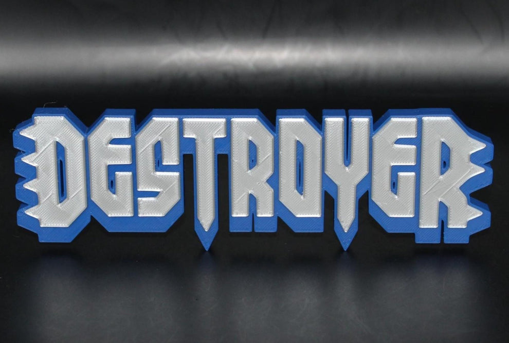 Destroyer 3D printed Logo Sign Wall Desk Shelf Art – WindyCity3D
