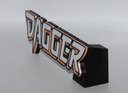 Dagger 3D printed Comic Logo Art