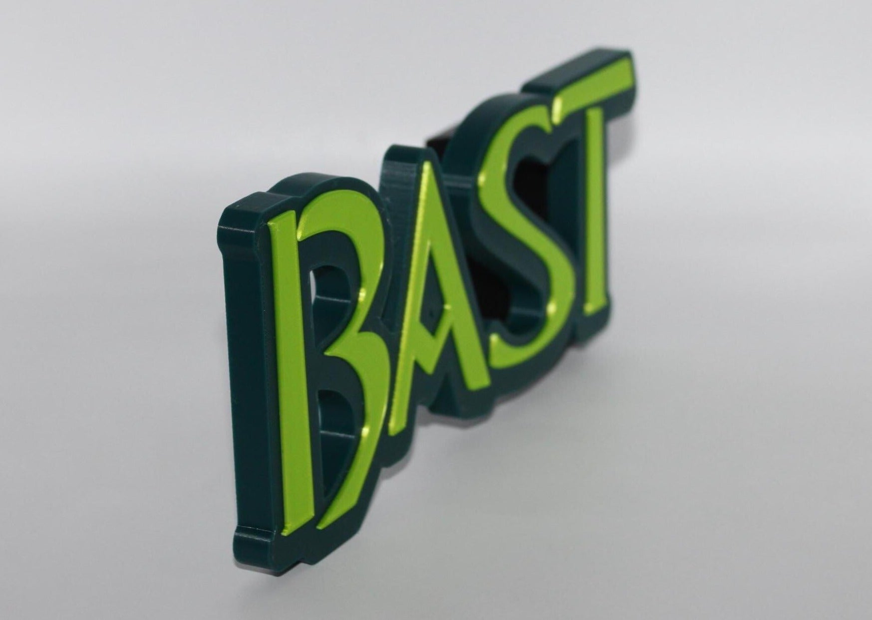 Bast 3D printed Comic Logo Art