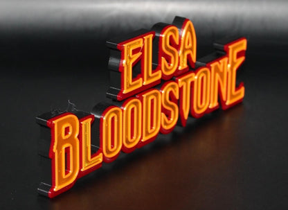 Elsa Bloodstone 3D printed Comic Logo Art