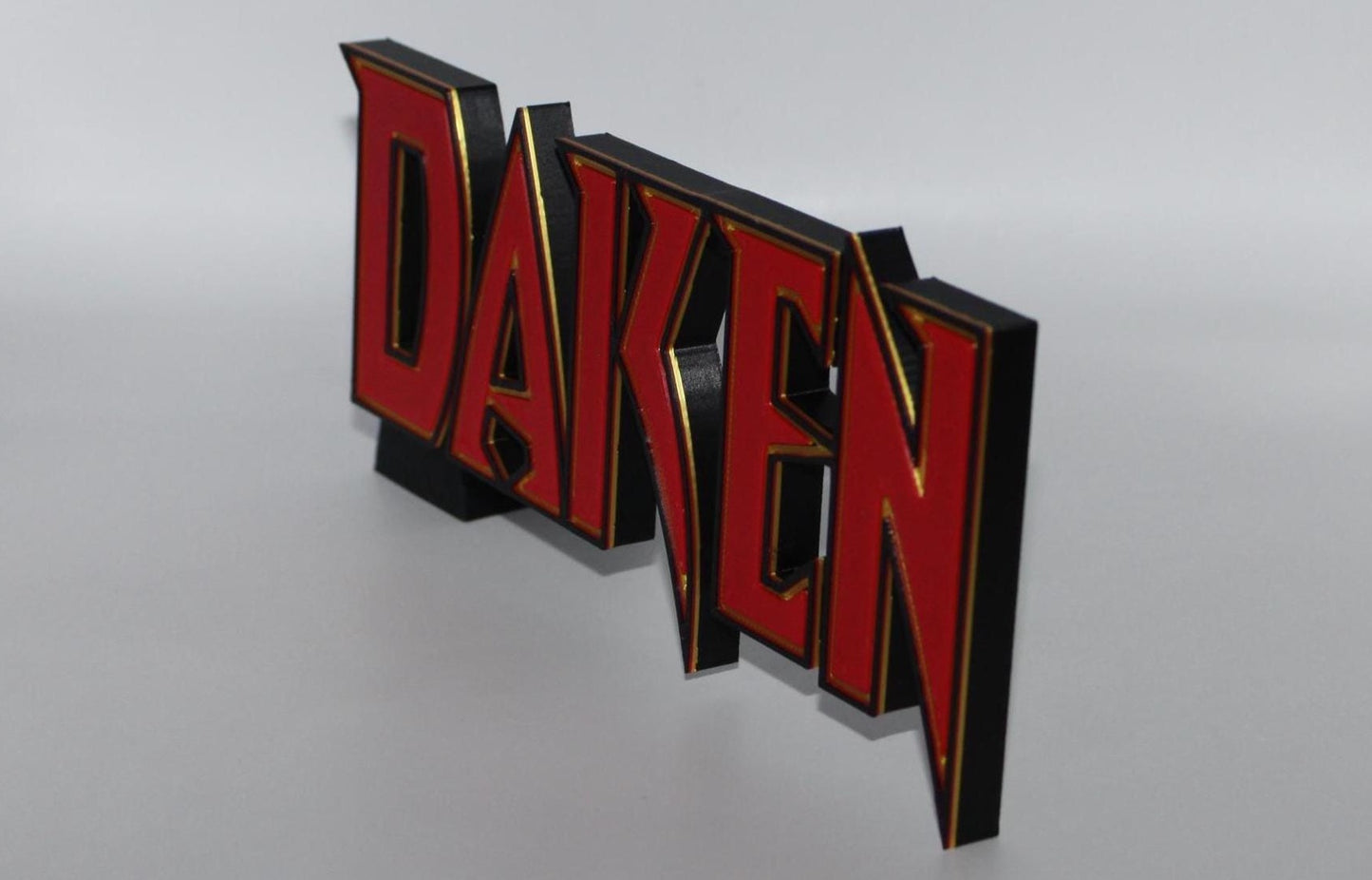 Daken 3D printed Comic Logo Art