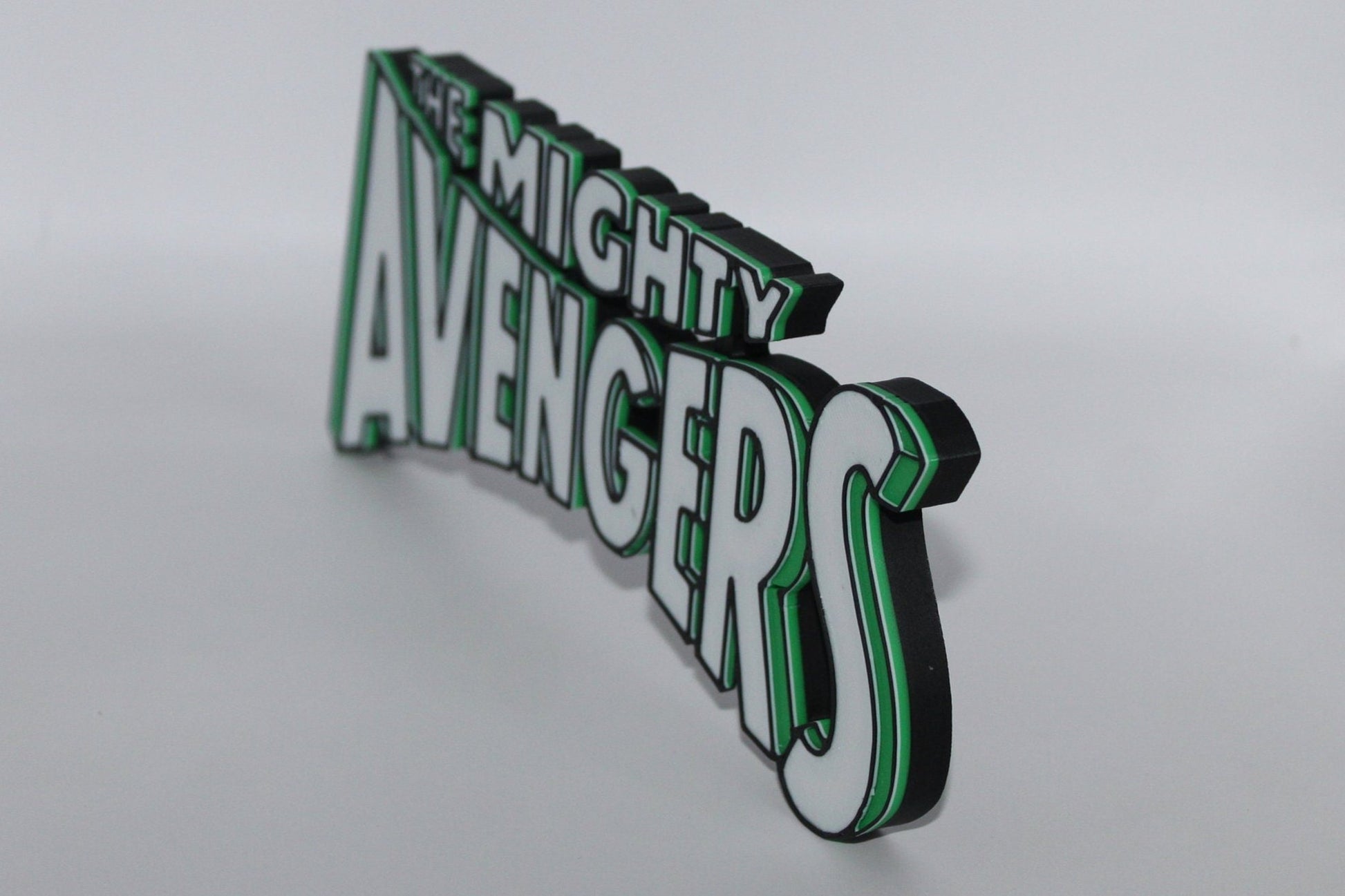 The Mighty Avengers 3D printed Comic Logo Art