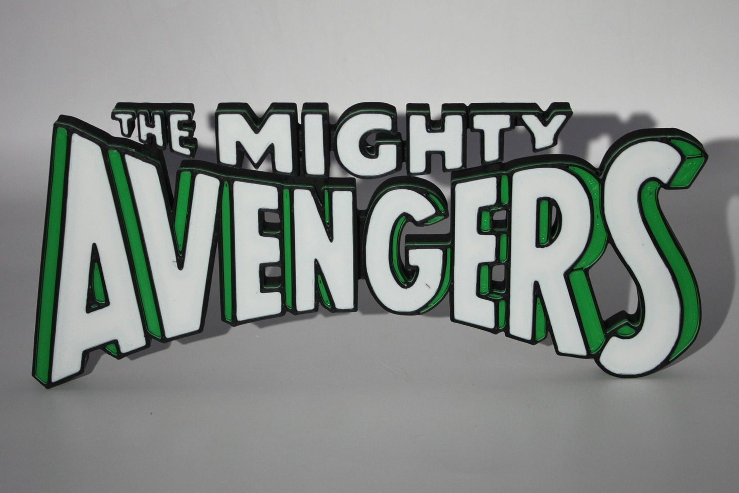 The Mighty Avengers 3D printed Comic Logo Art