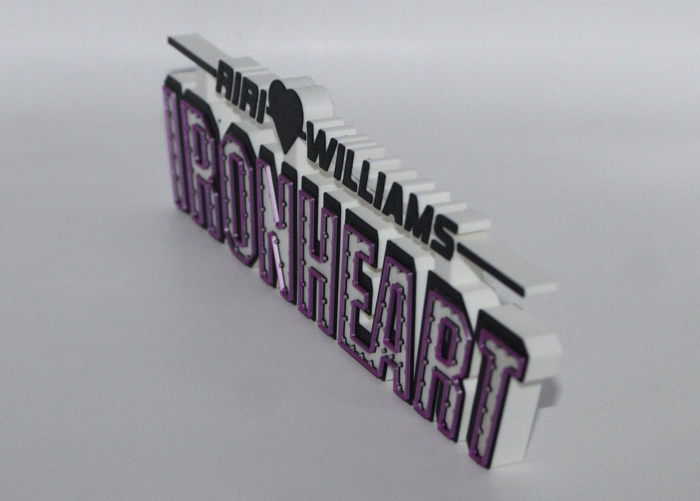 Iron Heart, RIRI Williams 3D printed Comic Logo Art