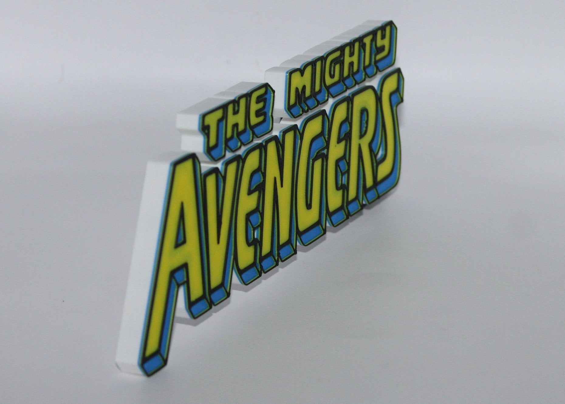 The Mighty Avengers 3D printed Comic Logo Art