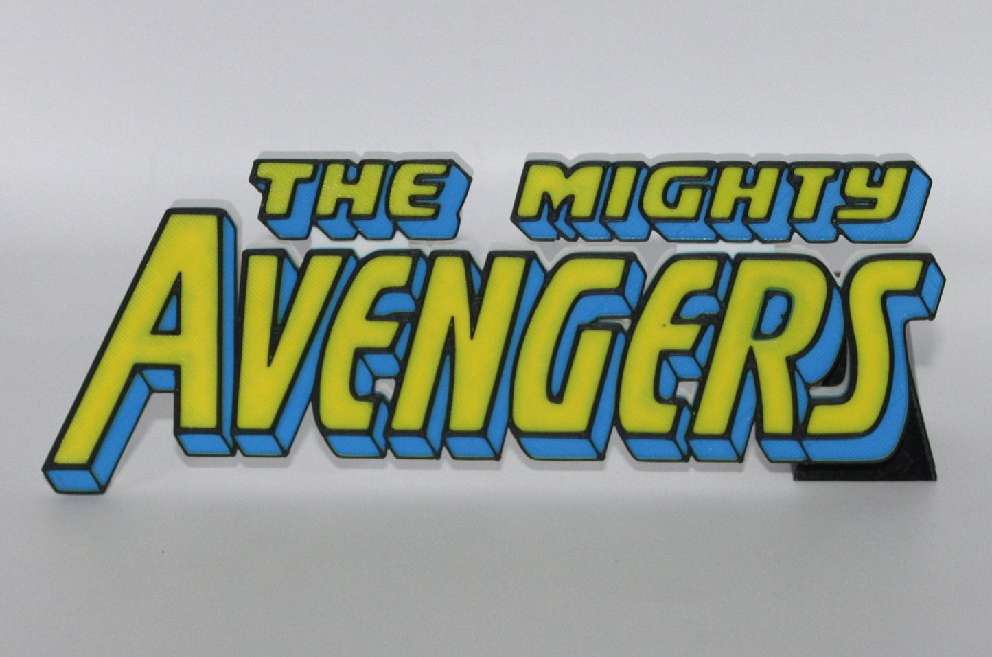 The Mighty Avengers 3D printed Comic Logo Art