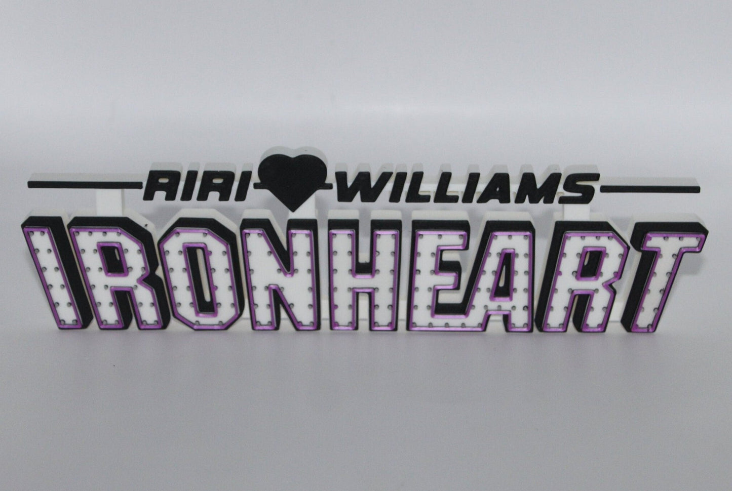 Iron Heart, RIRI Williams 3D printed Comic Logo Art