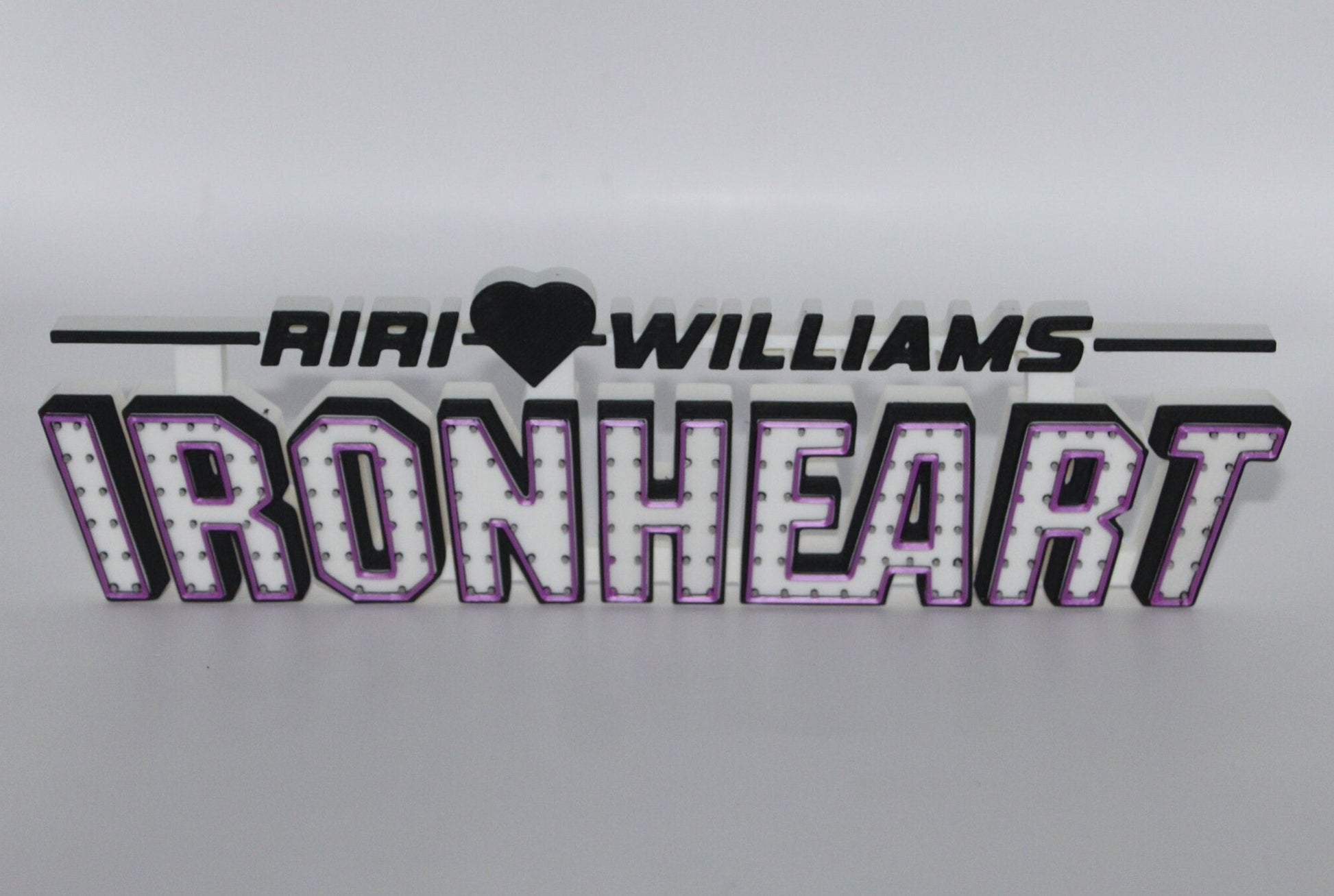 Iron Heart, RIRI Williams 3D printed Comic Logo Art