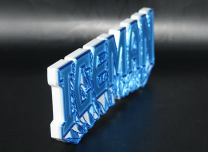 Iceman 3D printed Comic Logo Art