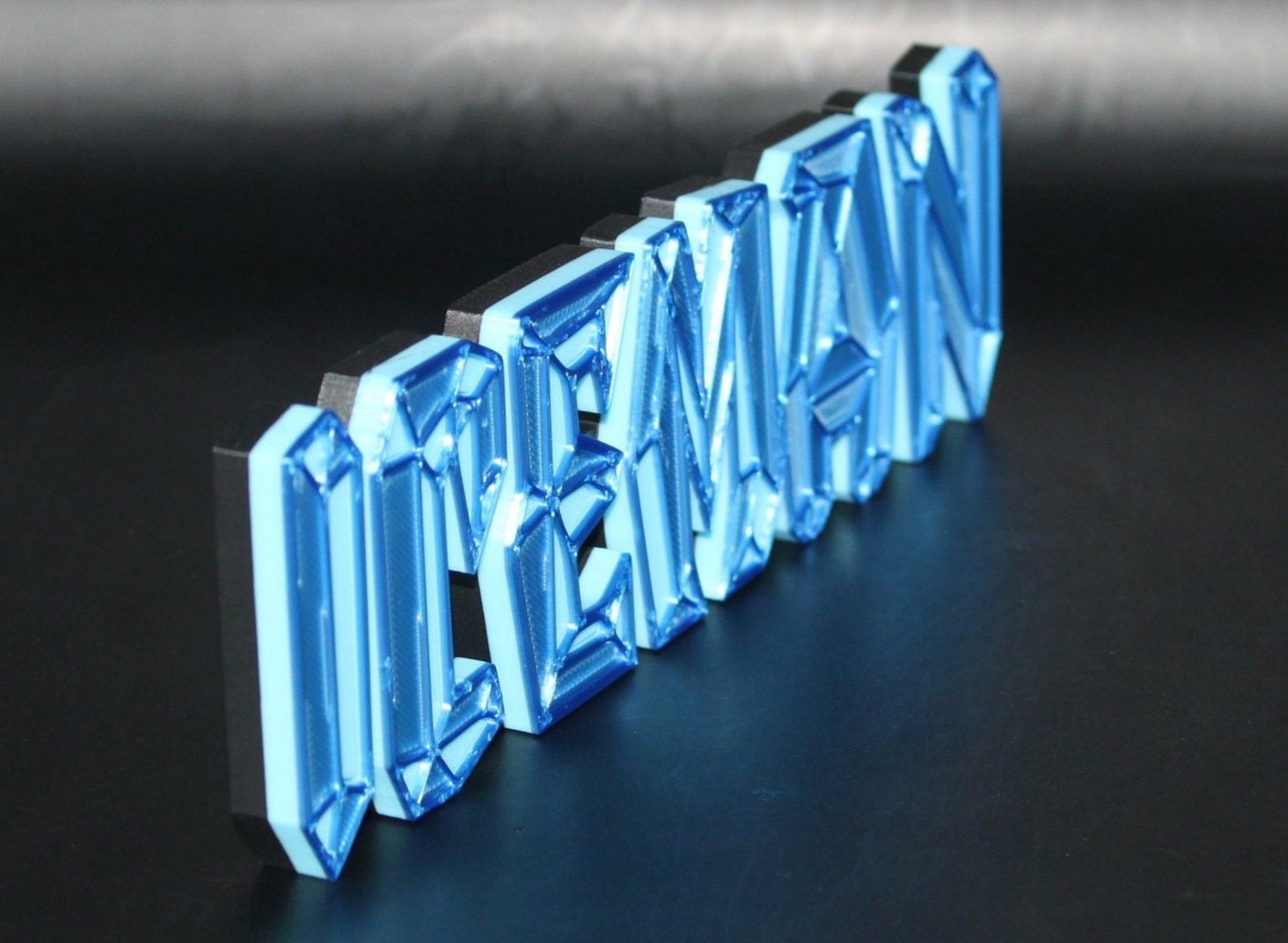 Iceman 3D printed Comic Logo Art