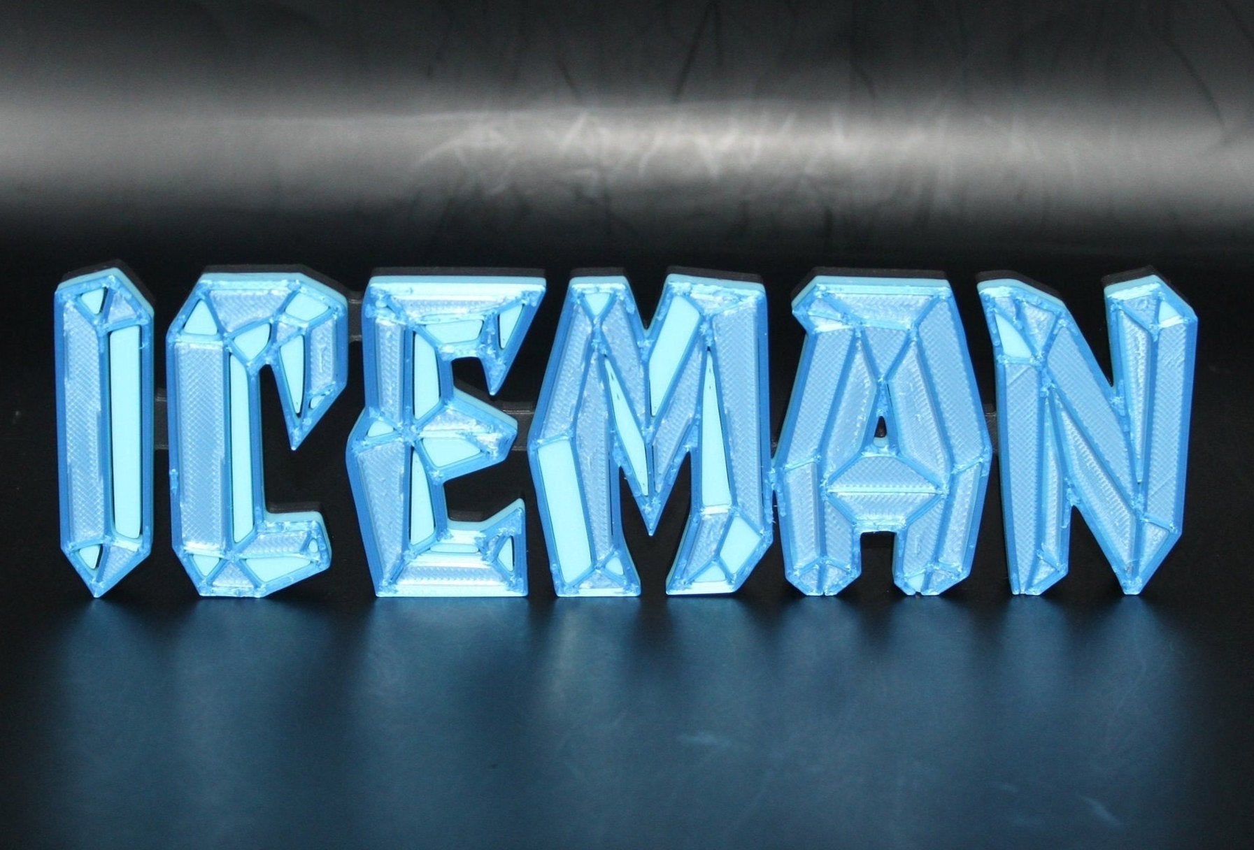 Iceman Lettering Iceman 3D printed Logo Sign Wall Desk Shelf Art – WindyCity3D