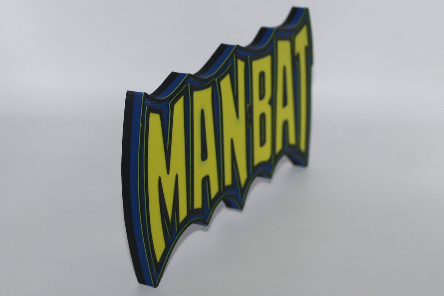 Manbat 3D printed Comic Logo Art