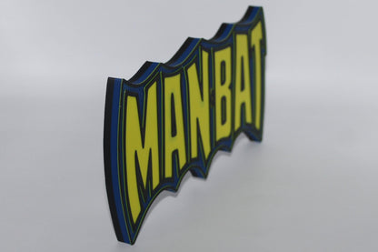 Manbat 3D printed Comic Logo Art