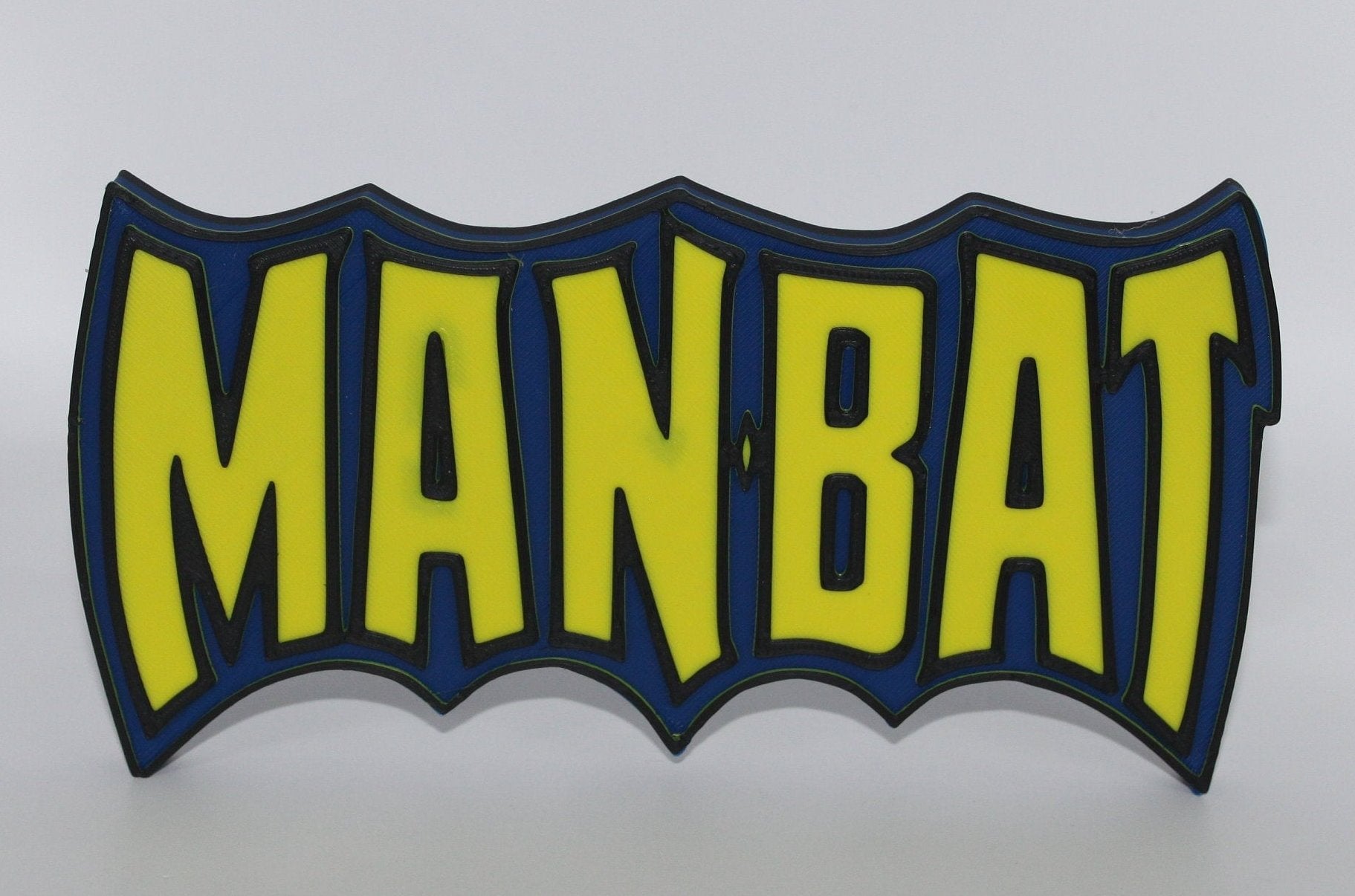 Manbat 3D printed Comic Logo Art