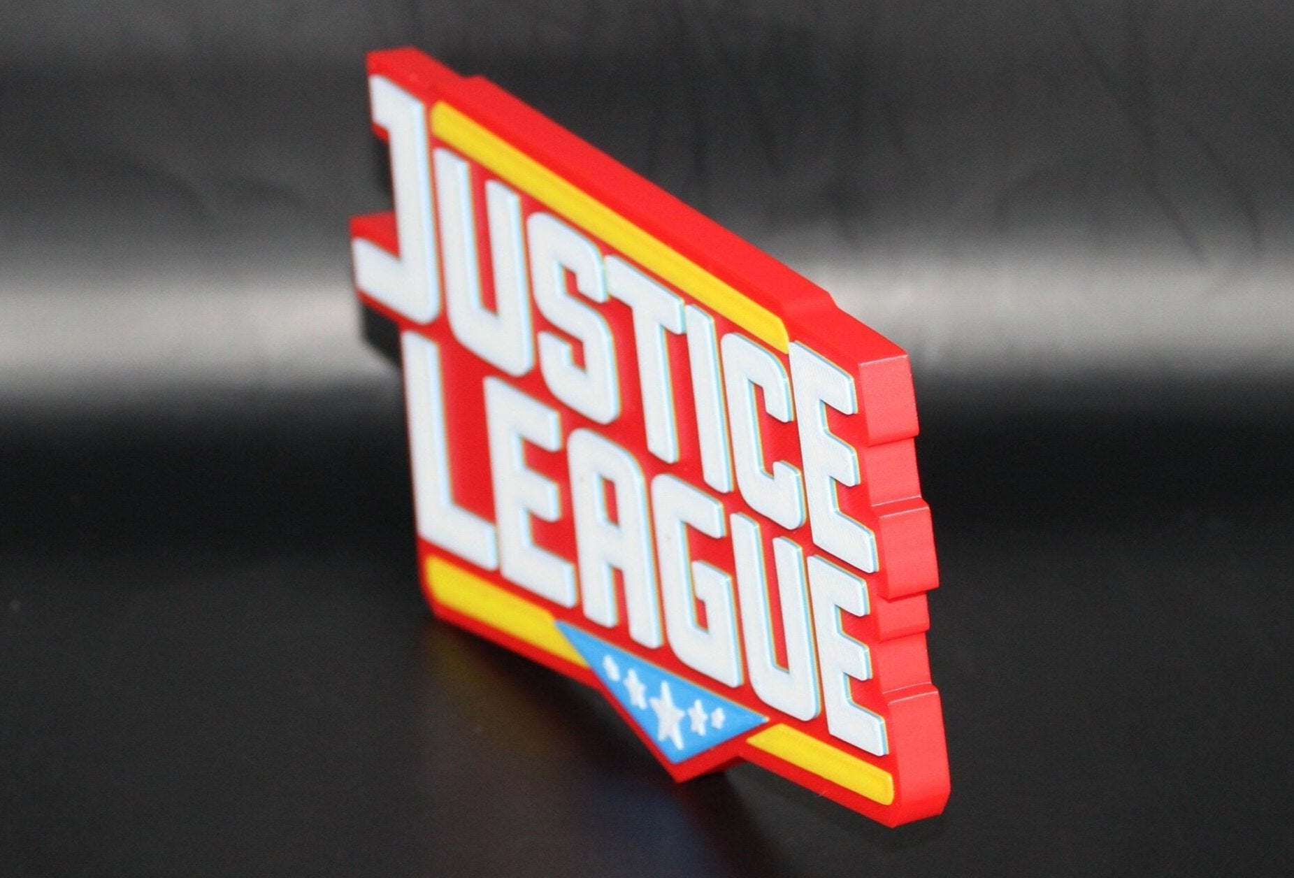 Justice league 3D printed Comic Logo Art