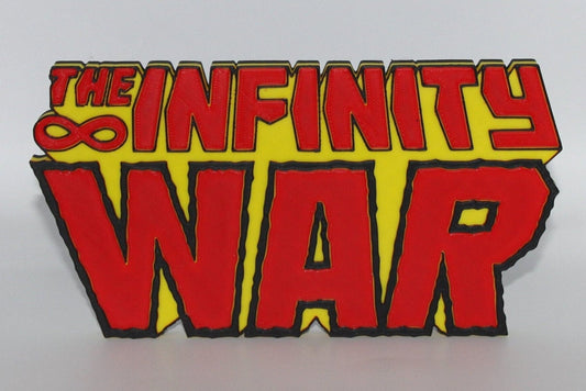 The Infinity War 3D printed Comic Logo Art