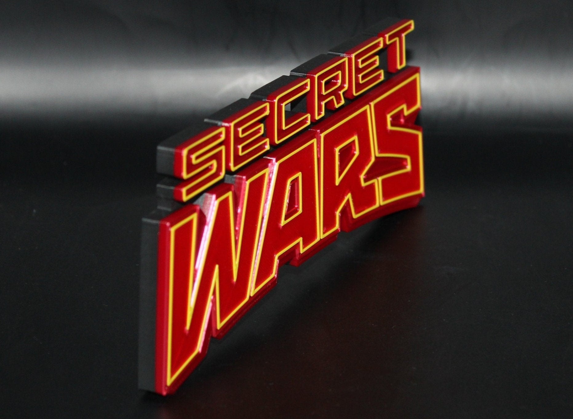 Secret Wars 3D printed Comic Logo Art