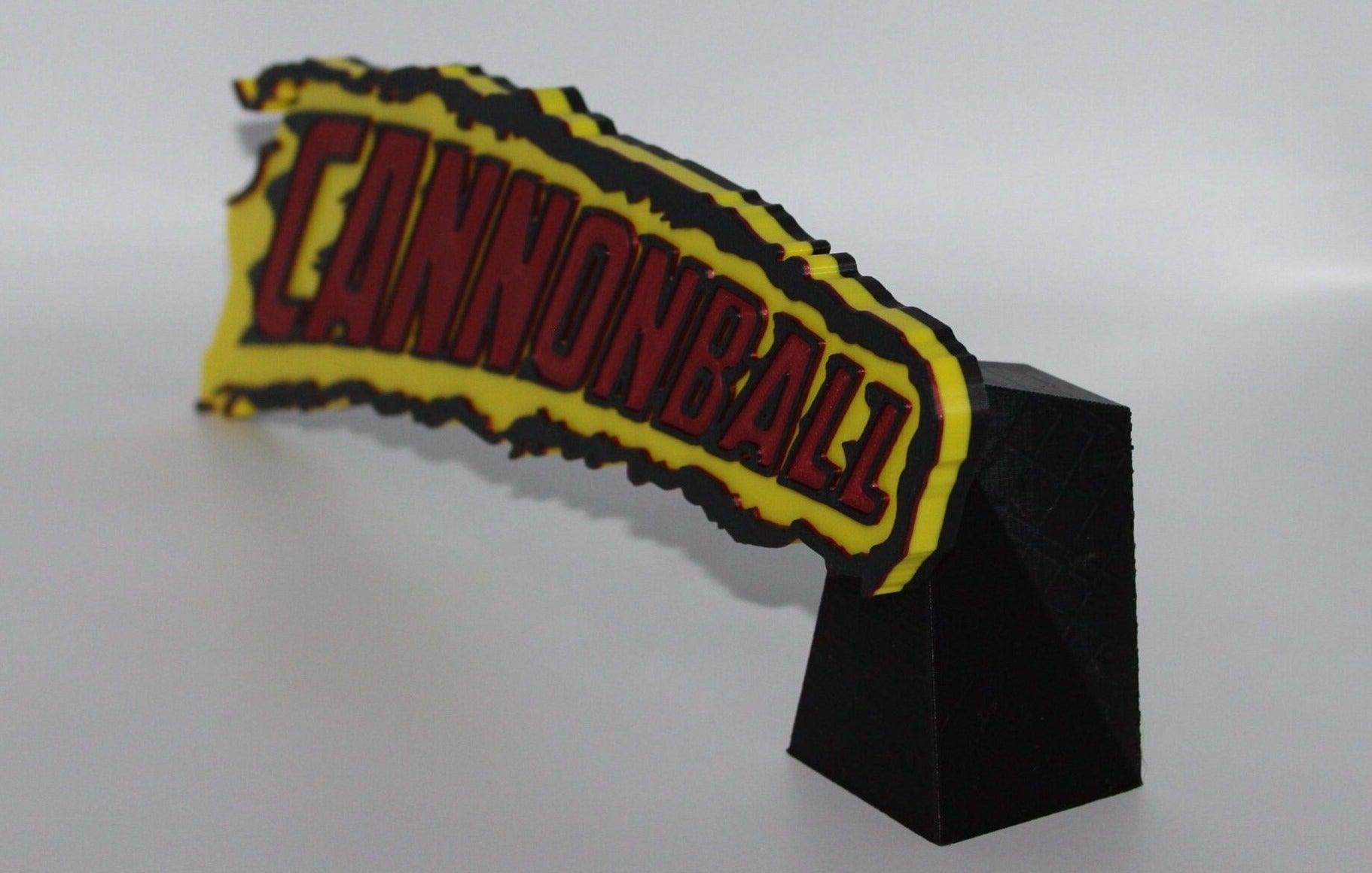 Cannonball 3D printed Comic Logo Art