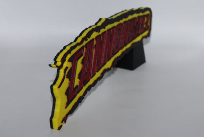 Cannonball 3D printed Comic Logo Art