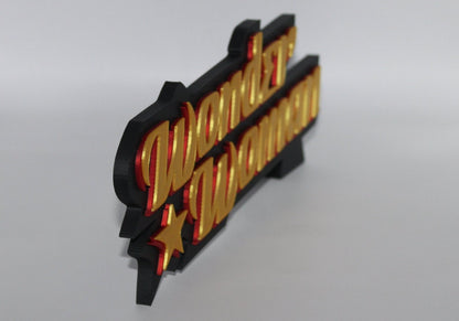 Wonder Woman 3D printed Comic Logo Art