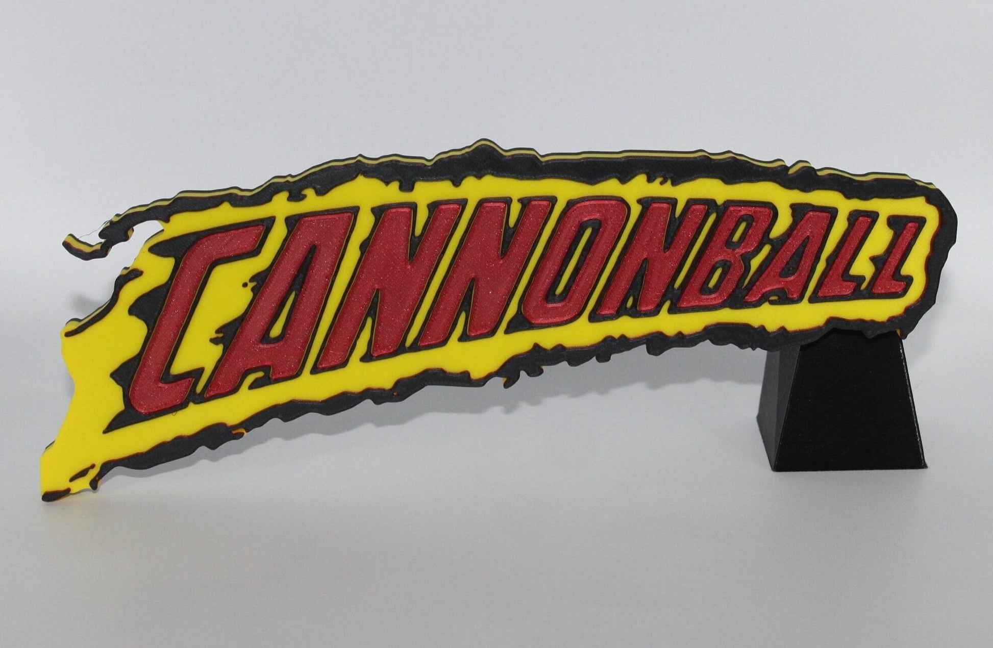 Cannonball 3D printed Comic Logo Art