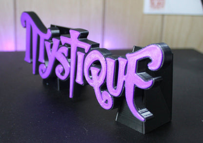 Mystique3D printed Comic Logo Art