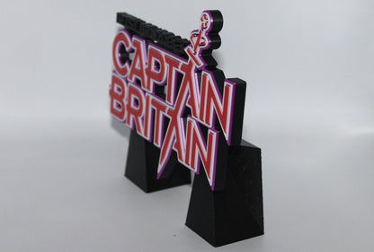 Captain Britain, Betsy Braddock 3D printed Comic Logo Art