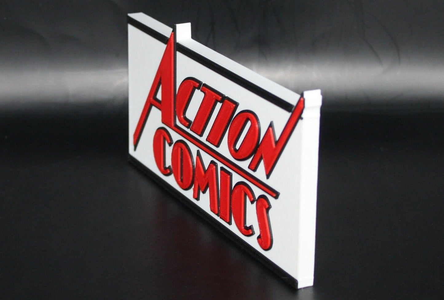 Action Comics 3D printed Comic Logo Art