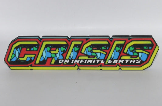 Crisis on infinite earths 3D printed Comic Logo Art