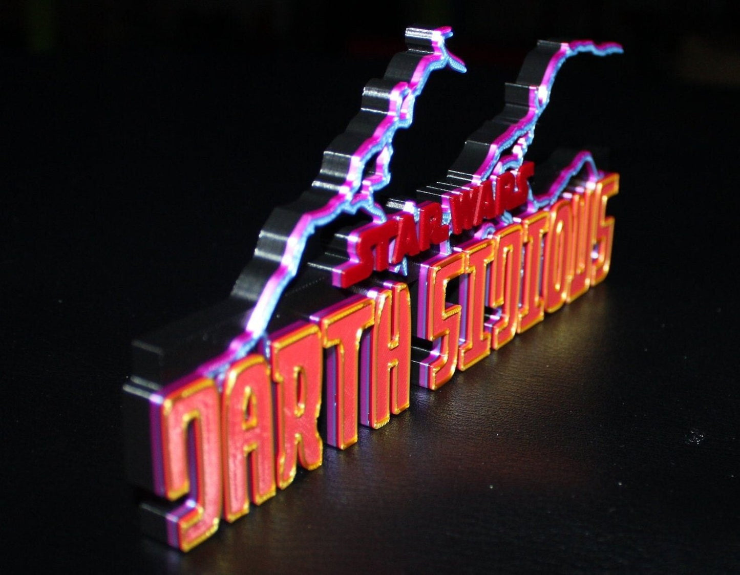 Darth Sidious 3D printed Comic Logo Art