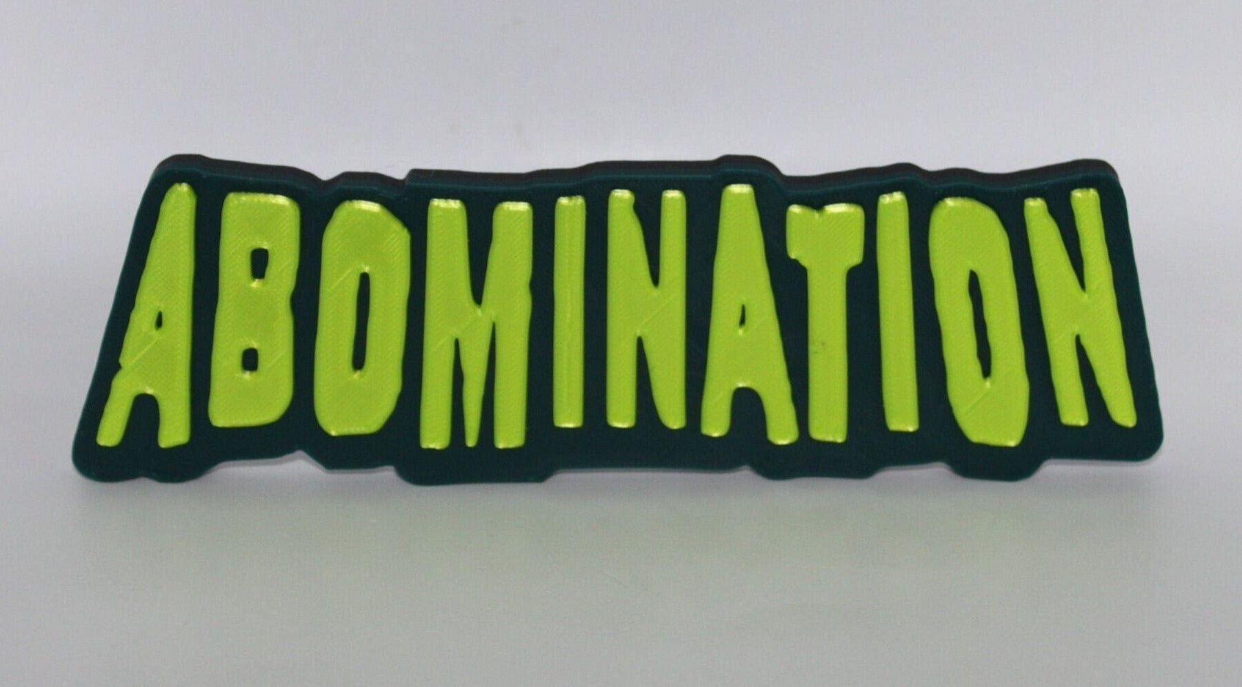 Abomination 3D printed Comic Logo Art