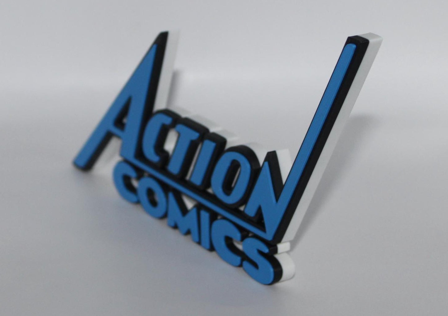 Action Comics 3D printed Comic Logo Art