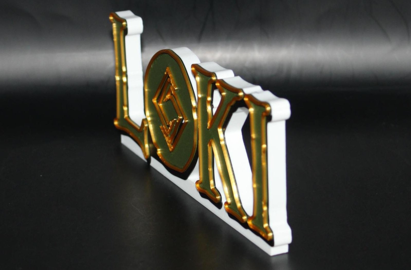 Loki 3D printed Comic Logo Art