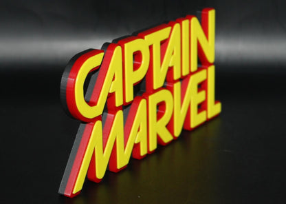 Captain Marvel 3D printed Comic Logo Art