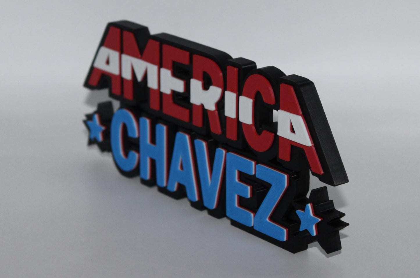 America Chavez 3D printed Comic Logo Art