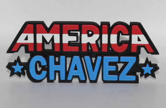 America Chavez 3D printed Comic Logo Art