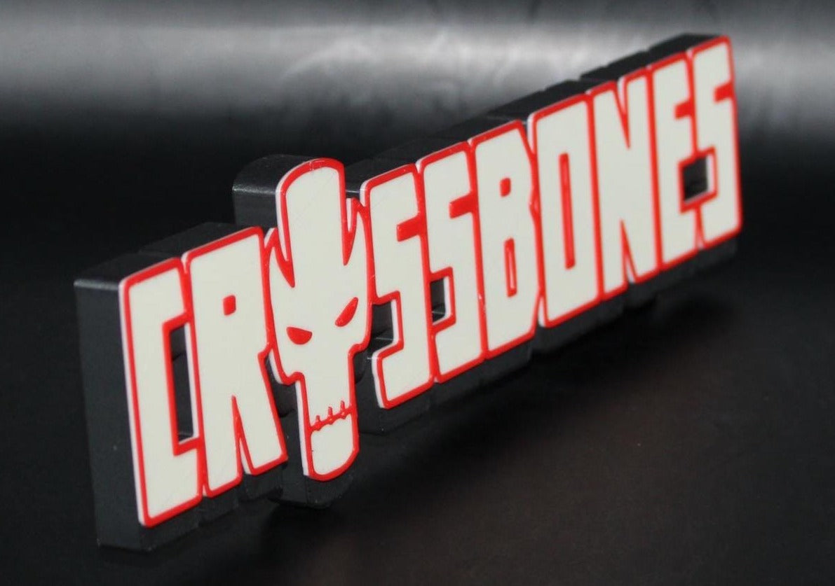 Crossbones 3D printed Comic Logo Art