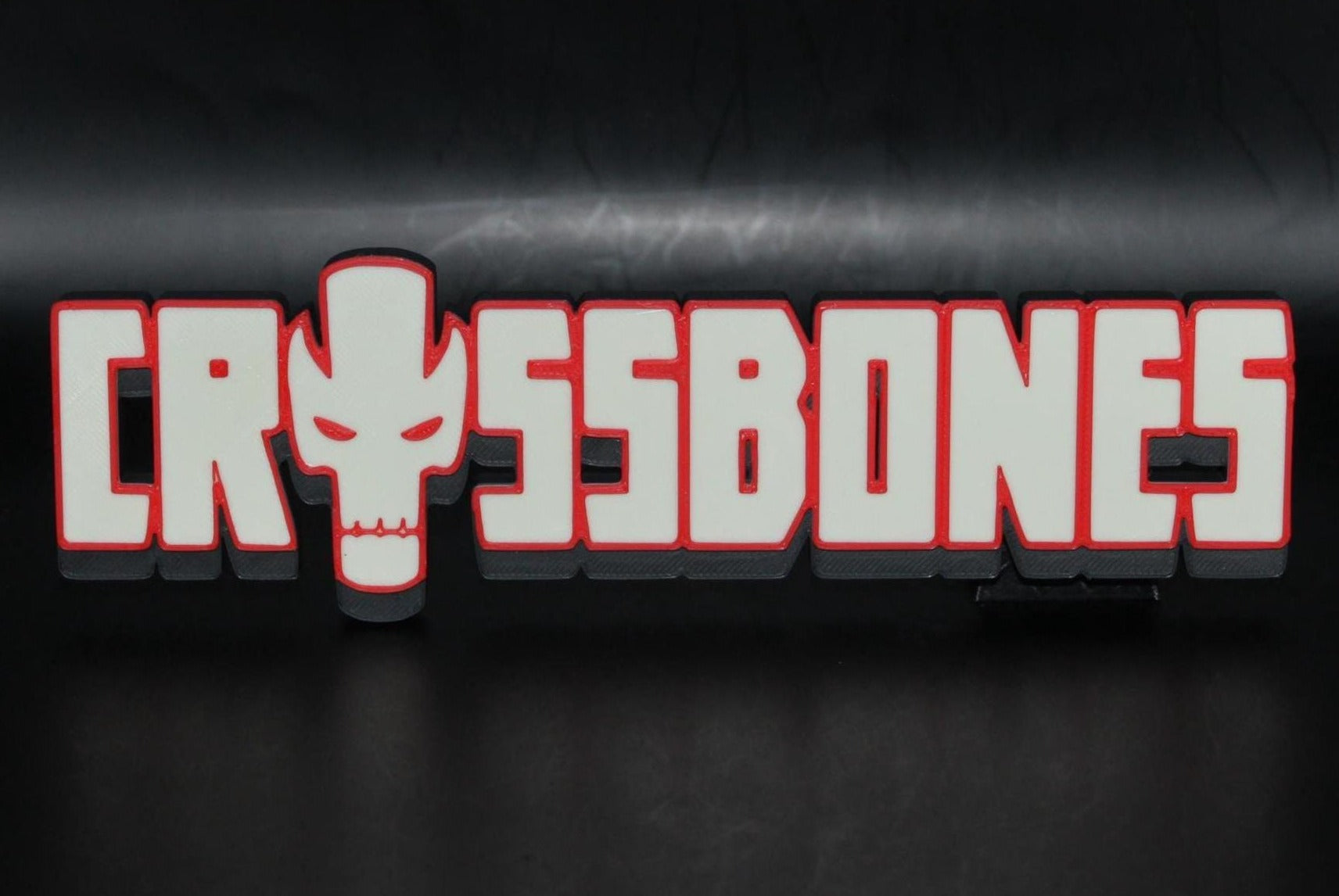 Crossbones 3D printed Comic Logo Art