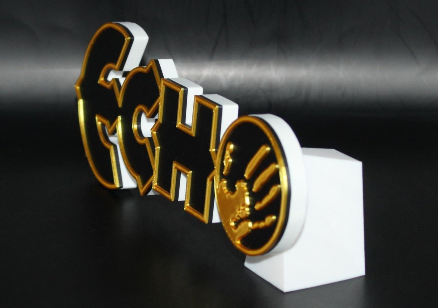 Echo 3D printed Comic Logo Art