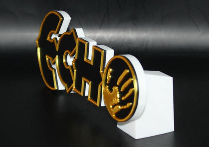 Echo 3D printed Comic Logo Art