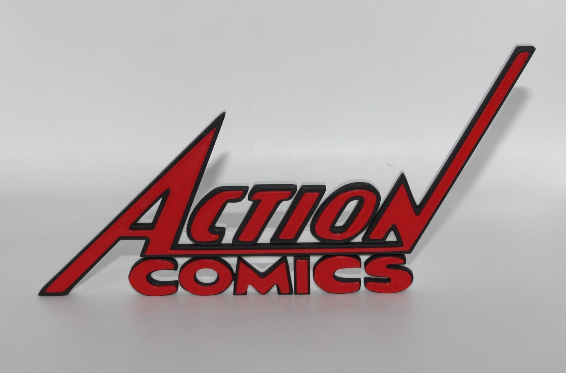 Action Comics 3D printed Comic Logo Art