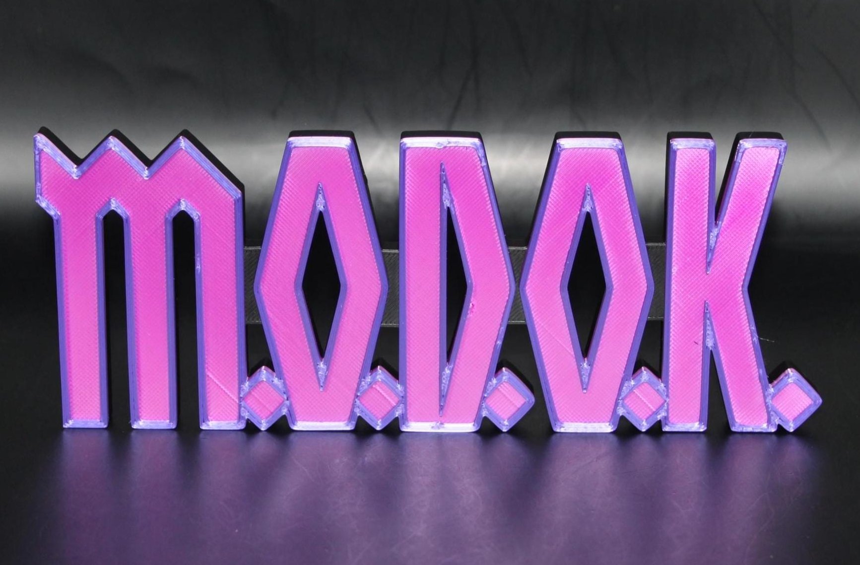 MODOK 3D printed Comic Logo Art