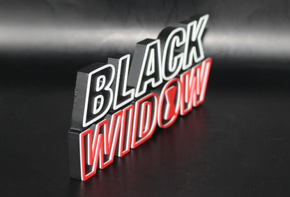 Black Widow 3D printed Comic Logo Art