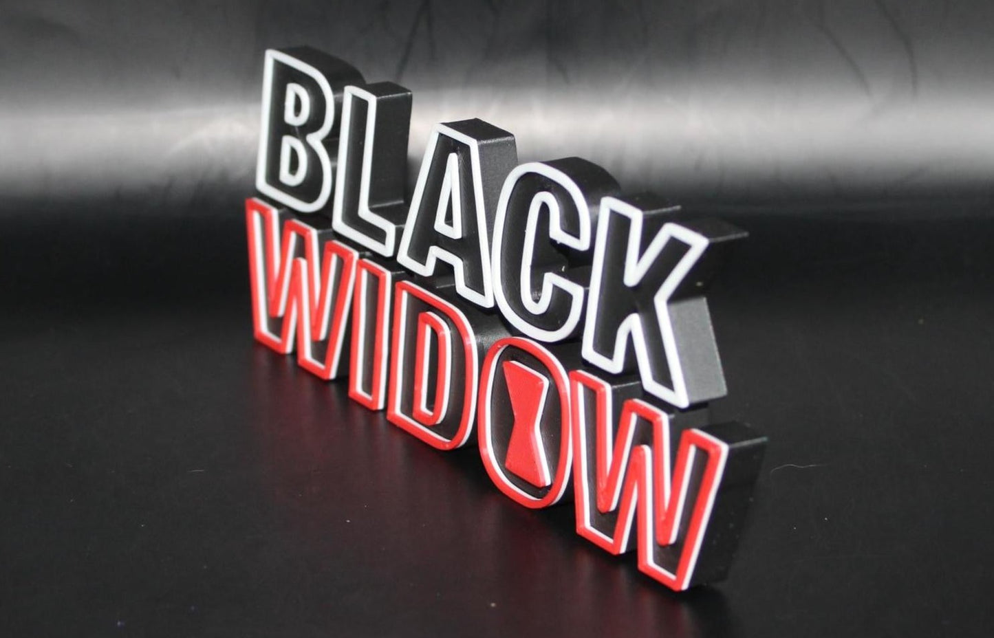 Black Widow 3D printed Comic Logo Art