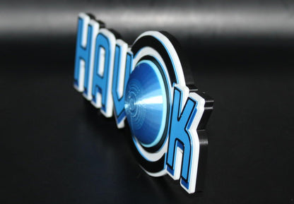 Havok 3D printed Comic Logo Art