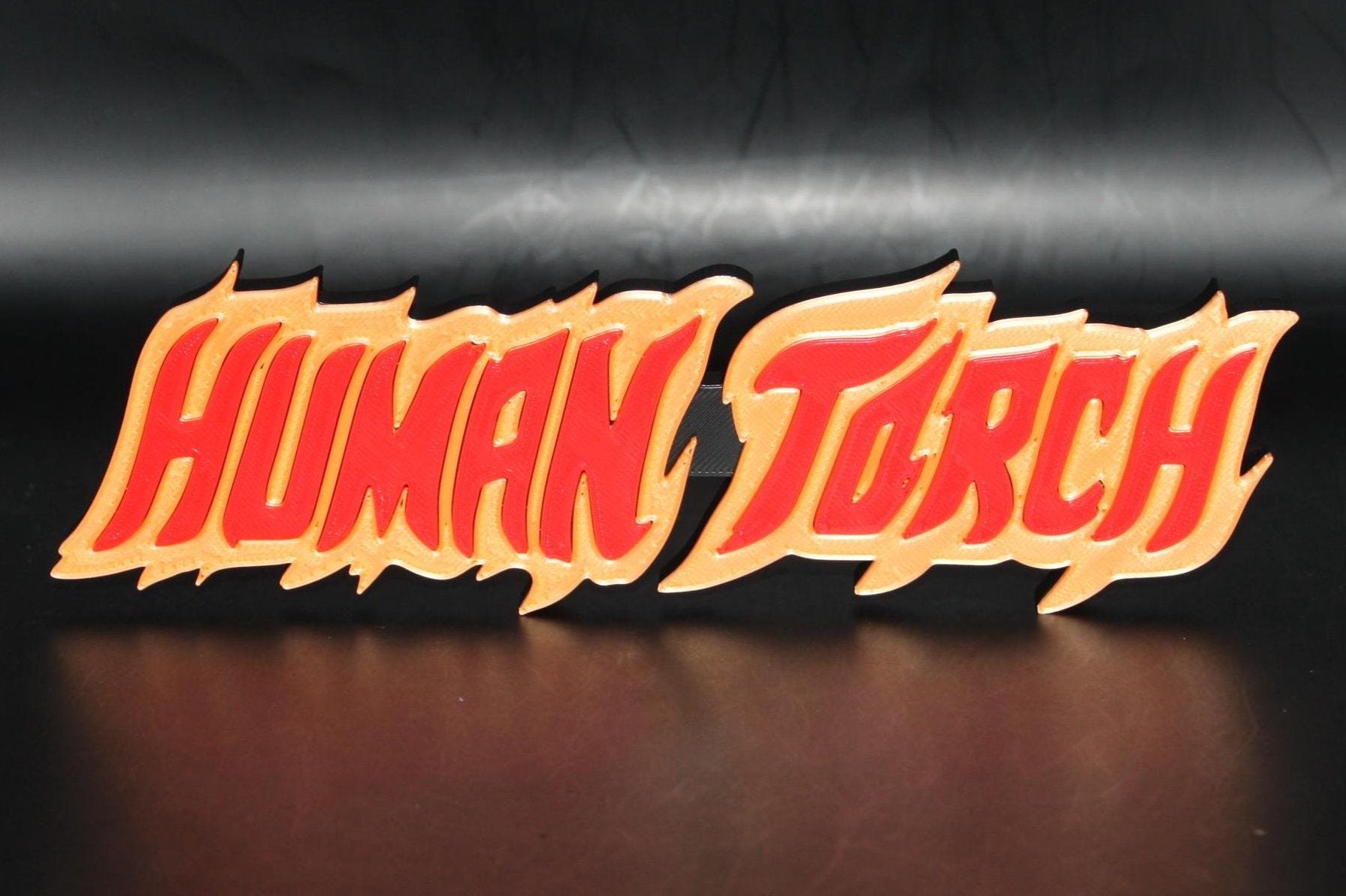 Human Torch 3D printed Comic Logo Art