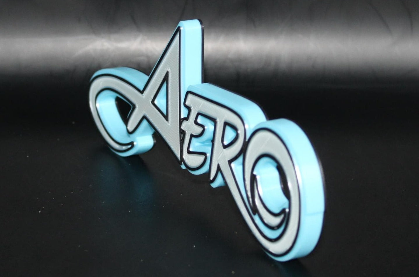 Aero 3D printed Comic Logo Art